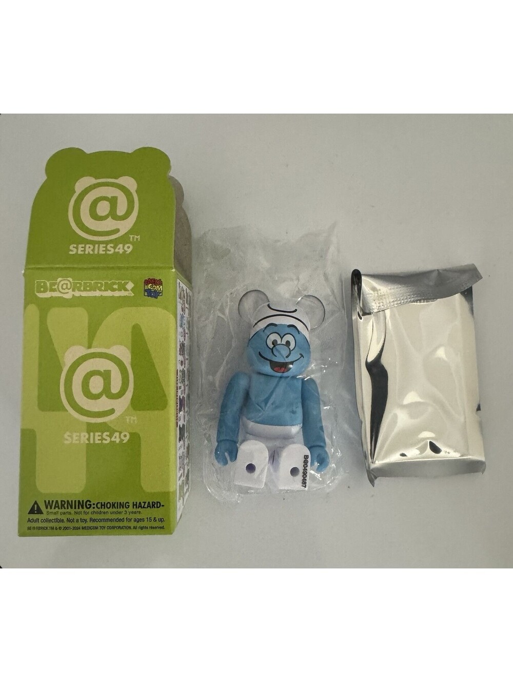 Medicom Bearbrick Series 49 "Cute" Blue Smurf 100% Be@rbrick S49